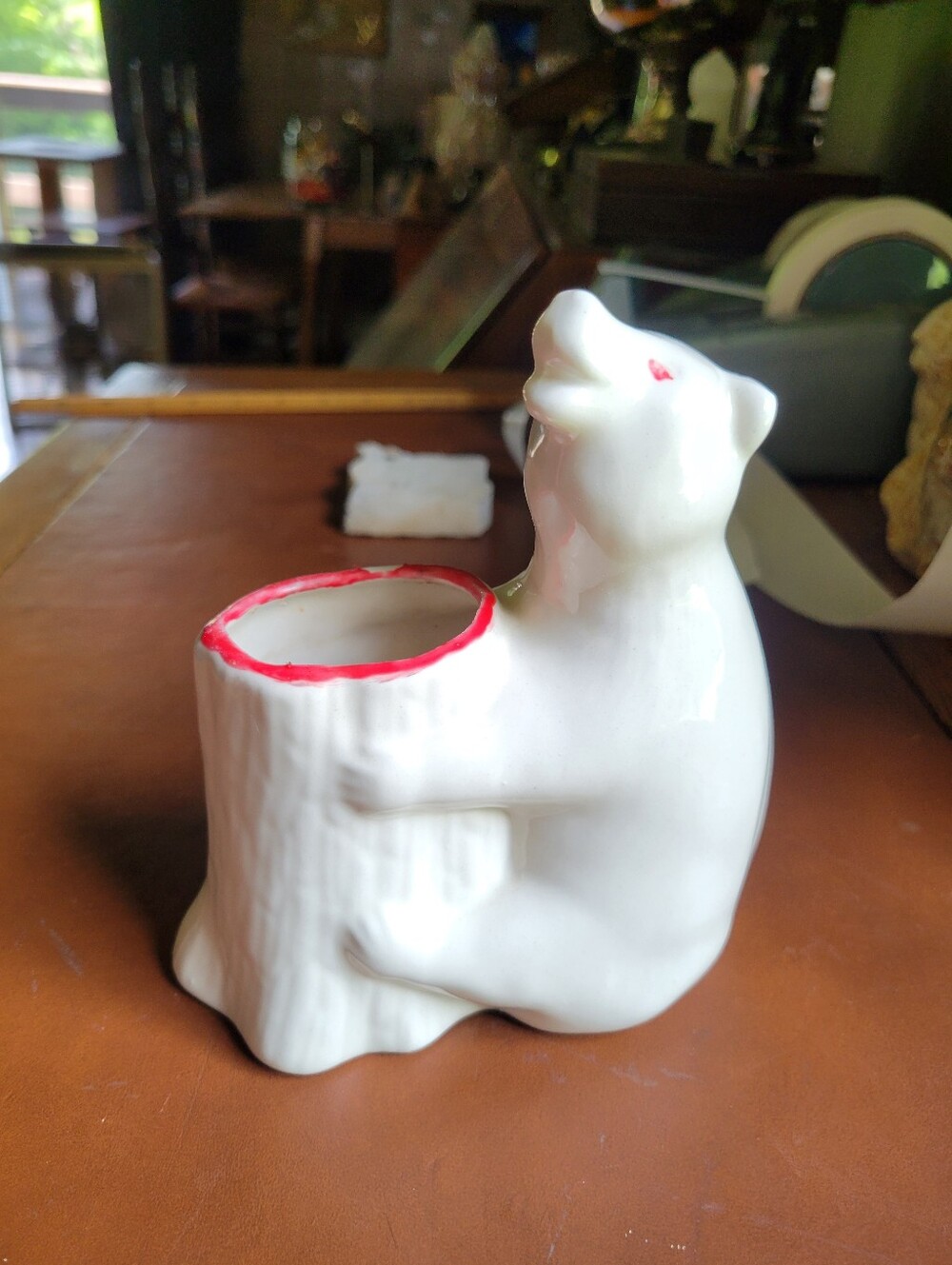 Vintage McCoy? White Polar Bear With Tree Stump